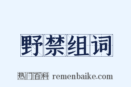 野禁组词是什么意思的图片